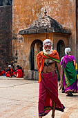 Pilgrim visiting the great Brihadishwara Temple of Thanjavur, Tamil Nadu.
